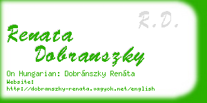 renata dobranszky business card