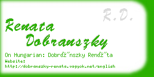 renata dobranszky business card